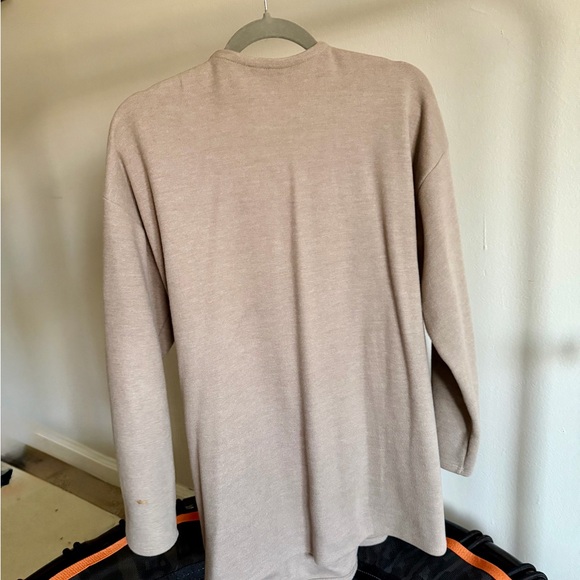 NWT J.Jill-Pure Jill Gorgeous Soft Mocha Wrap Cardigan with tie-M - Picture 4 of 9